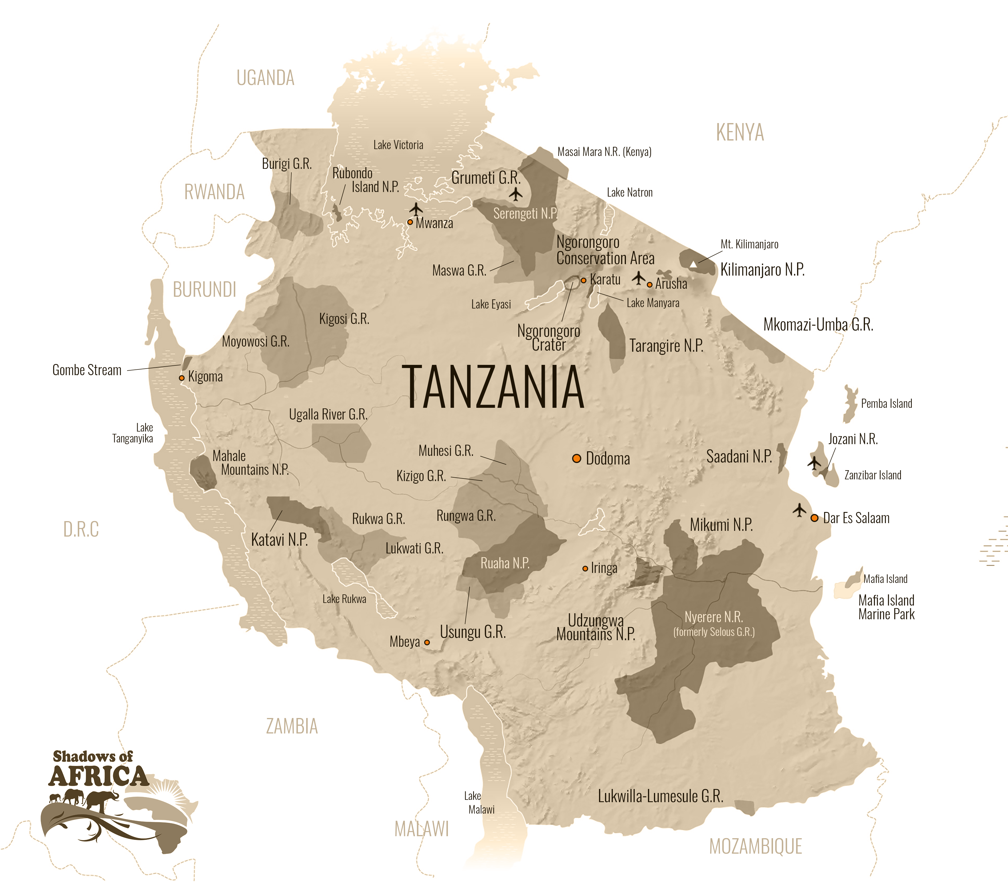 Maps of Tanzania