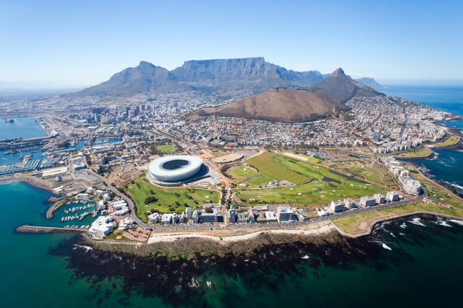 Aerial view of Cape Town