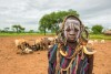 Mursi with traditional horns in Mago National Park
