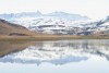 Snow covered Drakensberg mountains
