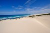 Beautiful beach with the white dunes at De Hoop Nature Reserve