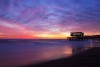 The beautiful colours of the sun rising over Durban's South Beach