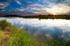 Sunset over the Runde River in Gonarezhou National Park, Zimbabwe